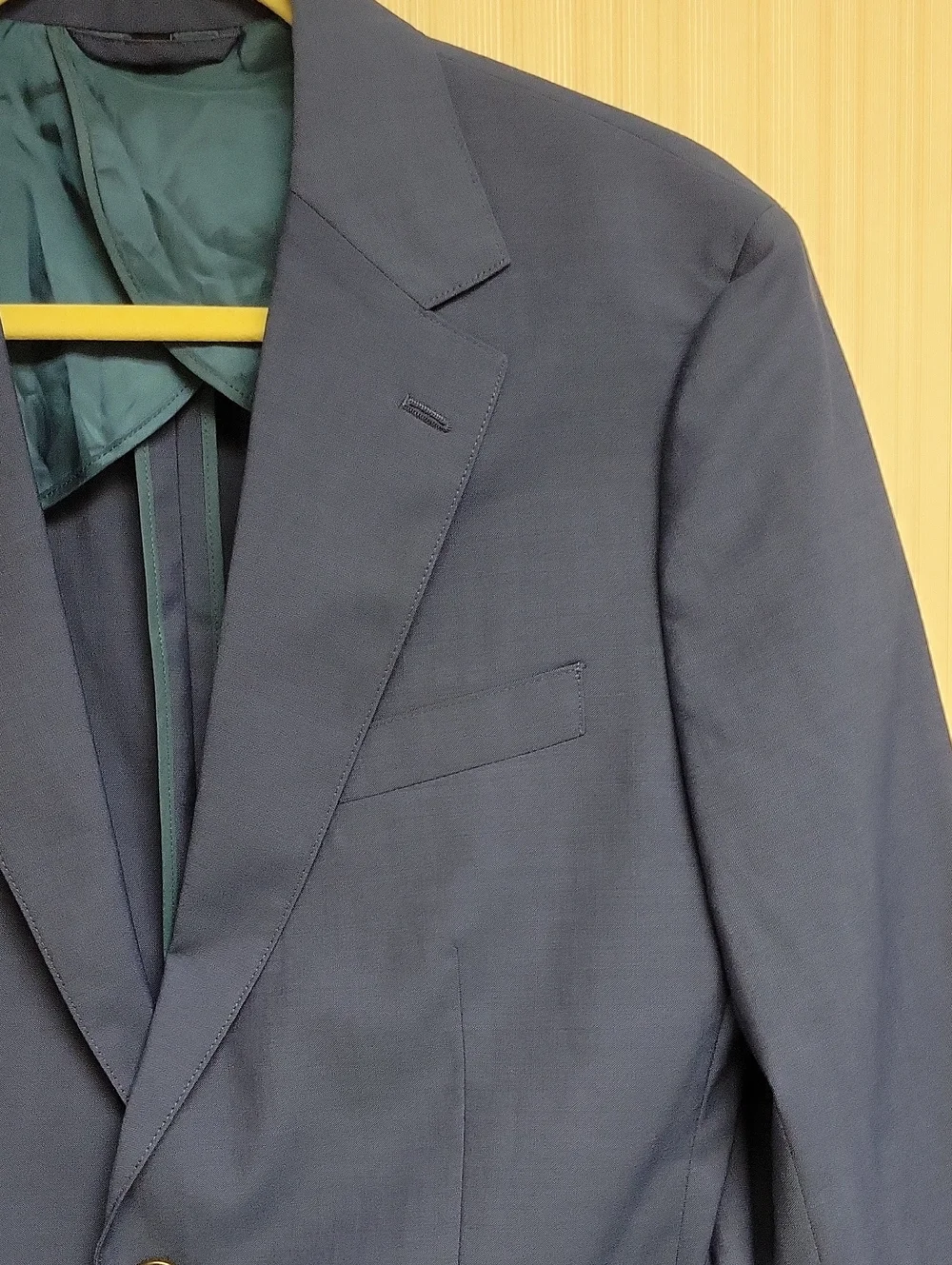 Bonobos Navy Blue Two-Button  Slim Fit Super 100s Sport Coat 38R Summer Office